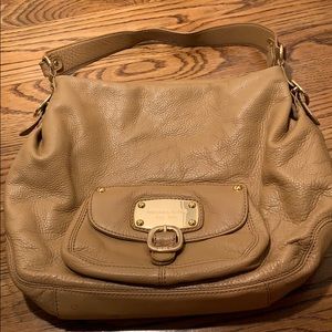Michael Kors tan leather hobo bag